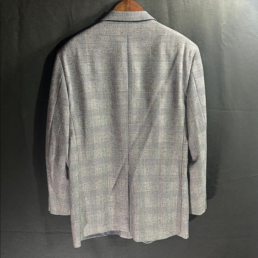 Classic Brooks Brothers 100% Wool Gray Houndstooth Men's Blazer - Picture 2 of 7
